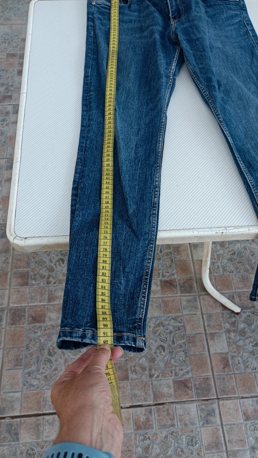 Calças jeans Zara Tamanho 40 (EUR) Slim/Reto Lavagem Média 💜 – photo 8